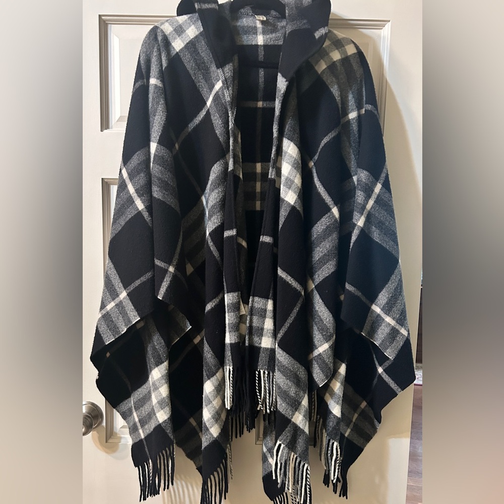 Burberry Plaid Cape with Hood. Bought at London Burberry store